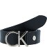  CK Logo Gürtel Leder Variante black-lightgold | 75 cm