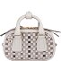  Woven Handtasche Leder 20.5 cm Variante grigio perla