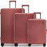  Ultima 4 Rollen Kofferset 3-teilig mit Dehnfalte Variante red