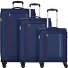  Blazing Ride 4 Rollen Kofferset 3-teilig mit Dehnfalte Variante navy-orange