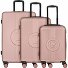  4 Rollen Kofferset 3-teilig Variante pink gold