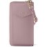  Bologna Leather Zip-Around Geldbörse Handytasche Leder 19 cm Variante rose