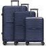  Shine 4 Rollen Kofferset 3-teilig mit Dehnfalte Variante navy blue