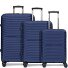  Shine 4 Rollen Kofferset 3-teilig mit Dehnfalte Variante navy blue