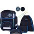  Ergolite Schulranzen-Set 8-teilig Variante black blue