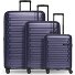  Collection 04 THE THREE SET + 4 Rollen Kofferset 3-teilig mit Dehnfalte Variante purple-metallic