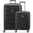  Meteor 4-Rollen Kofferset S + L mit Dehnfalte Variante deep black