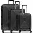  Essentials 14 3-Set 4-Rollen Kofferset 3 teilig mit Dehnfalte Variante black metallic