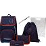  Ergoplus Schulranzen-Set 8-teilig Variante black red