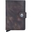  Miniwallet Vintage Kreditkartenetui Geldbörse RFID Leder 6,5 cm Variante chocolate