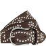  Nietengürtel Leder Variante dark taupe | 90 cm