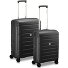  Starlight 3.0 4 Rollen Kofferset 2-teilig mit Dehnfalte Variante black