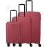  Air Stripe 4 Rollen Kofferset 3-teilig mit Dehnfalte Variante red