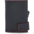  Kartenetui RFID Leder 9 cm Variante schwarz-rot
