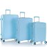  Pastel 4 Rollen Kofferset 3-teilig mit Dehnfalte Variante blue