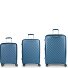  Queens 4 Rollen Kofferset 3-teilig mit Dehnfalte Variante azul