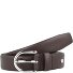  Gürtel Leder Variante dbrown-silver | 70 cm