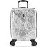  Black Camo 4 Rollen Kabinentrolley S 53 cm mit Dehnfalte Variante black-white world map