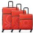  x United Colors of Benetton Color Block 4-Rollen Kofferset 3 tlg. Variante red