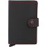  Miniwallet Kreditkartenetui RFID Schutz Leder 6.5 cm Variante black red