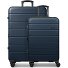 Miami 4-Rollen Kofferset S + L mit Dehnfalte Variante navy blue
