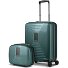  Essentials 14 Kofferset 2 tlg. Kabinentrolley mit Dehnfalte & Beautycase Variante pearl-green metallic