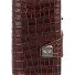  Click & Slide Kreditkartenetui Geldbörse RFID Leder 6,5 cm Variante brown-silver
