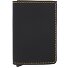  Slimwallet Matte Kreditkartenetui Geldbörse RFID Leder 6,5 cm Variante black - ochre