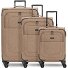  Essentials 12 THREE SET 4 Rollen Kofferset 3-teilig mit Dehnfalte Variante coffee