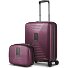  Essentials 14 Kofferset 2 tlg. Kabinentrolley mit Dehnfalte & Beautycase Variante aubergine metallic