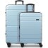 Miami 4-Rollen Kofferset S + L mit Dehnfalte Variante light blue