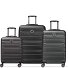  Air Armour 4 Rollen Kofferset 3-teilig mit Dehnfalte Variante schwarz
