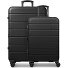  Miami 4-Rollen Kofferset S + L mit Dehnfalte Variante black