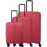  Air Stripe 4 Rollen Kofferset 3-teilig mit Dehnfalte Variante red