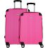  Lugano 4 Rollen Kofferset 2-teilig Variante schwarz-pink