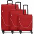  taska 4-Rollen Kofferset 3tlg. mit Dehnfalte Variante dark red