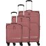 Kick Off 4 Rollen Kofferset 3-teilig mit Dehnfalte Variante blush